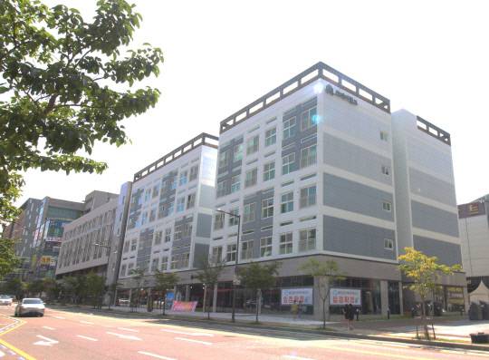 대전 도안신도시에 위치한 장기일반민간임대주택 C 오피스텔 전경 모습.