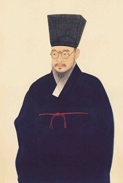 강진군의 의뢰로 전통 초상화법의 대가 김호석 한국전통문화대학교 교수가 그린 다산 정약용 초상. 한겨레 자료사진