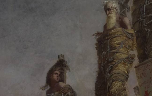 헨리크 시에미라즈키, 네로의 횃불(일부 확대), 1882, 캔버스에 유채, 94x174.5cm, 크라쿠프 국립 미술관