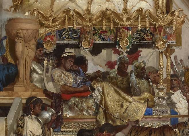 헨리크 시에미라즈키, 네로의 횃불(일부 확대), 1882, 캔버스에 유채, 94x174.5cm, 크라쿠프 국립 미술관