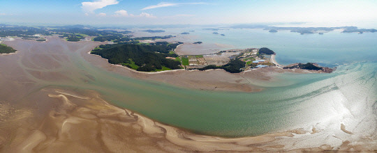 가로림만 갯벌. 서산시.