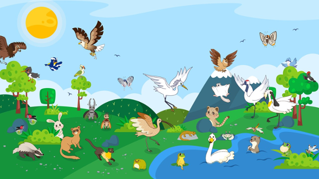 경기도 깃대종에 선정된 31종 야생동물 이미지. 경기도 제공