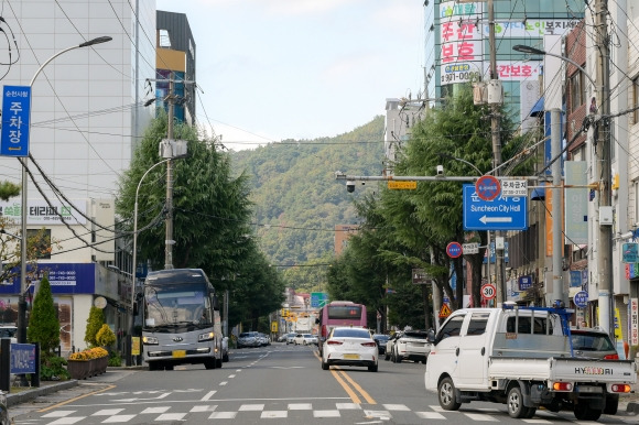 지난 18일부터 순천시청 앞 도로에 걸려있던 순천대 의대 유치 촉구 현수막이 모두 철거됐다.