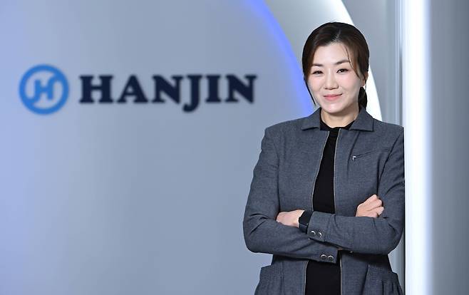 Emily Cho, president and chief marketing officer of Hanjin Logistics Corporation, poses during an interview with The Korea Herald at her office in central Seoul on Oct. 11. (Im Se-jun/The Korea Herald)