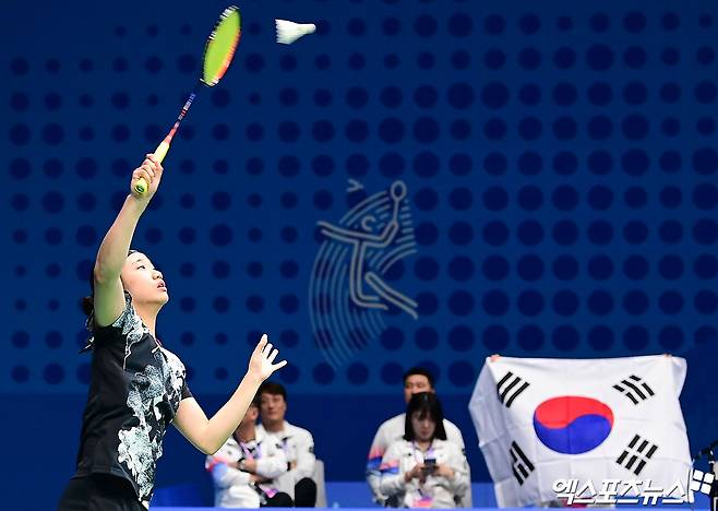 안세영은 파리 올림픽 이후 첫 국제대회인 BWF 월드투어 '슈퍼 750 덴마크오픈' 여자 단식에서 준우승을 기록했다. 엑스포츠뉴스 DB