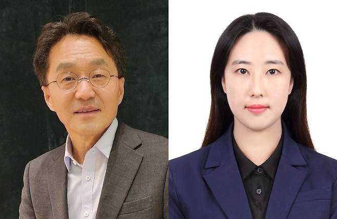 조개류 진화과정 밝힌 이화여대 연구팀 왼쪽부터 박중기 교수와 곽해나 박사 [한국연구재단 제공. 재판매 및 DB 금지]