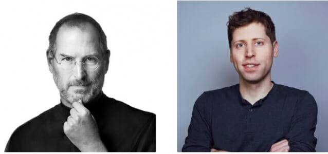 애플 스티브 잡스와 오픈AI 샘 알트먼