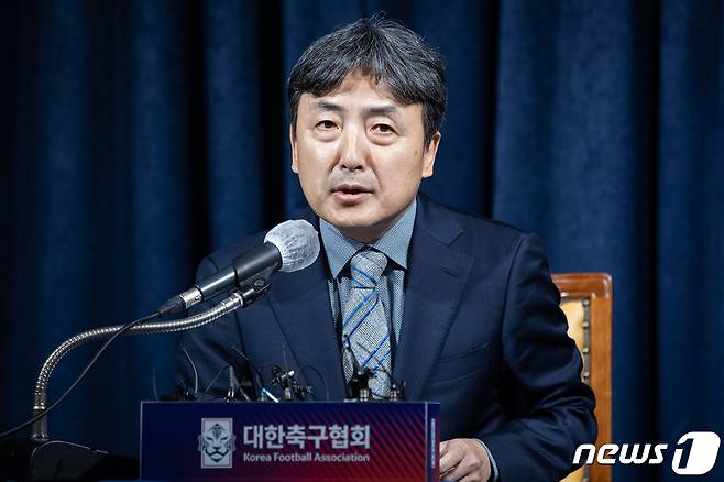김정배 신임 대한축구협회(KFA) 상근 부회장(전 문화체육관광부 제2차관).2023.5.3/뉴스1 ⓒ News1 유승관 기자