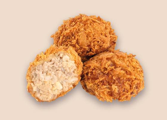 Pork cutlet balls sold at Paik Jong-won's franchise Yeondon Ball Katsu [SCREEN CAPTURE/THEBORN KOREA]
