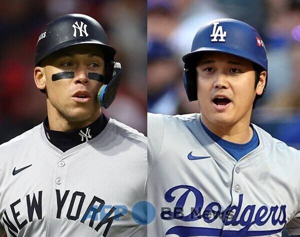 애런 저지(왼쪽)·오타니 쇼헤이. ⓒAFPBBNews = News1