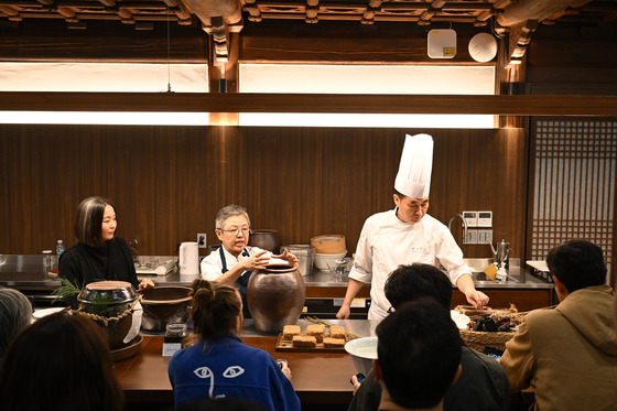 Chef Kang Min-goo of Mingles, a two-Michelin-starred restaurant ranked No. 44 on the World's 50 Best Restaurants 2024, kicked off the first session with “Ancient Future: Jang in Korea” [KOREAN FOOD PROMOTION AGENCY]