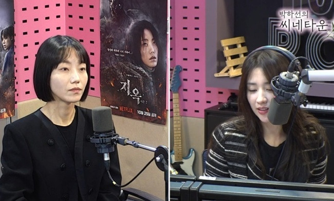 왼쪽부터 김신록, 박하선/SBS 파워FM ‘박하선의 씨네타운’