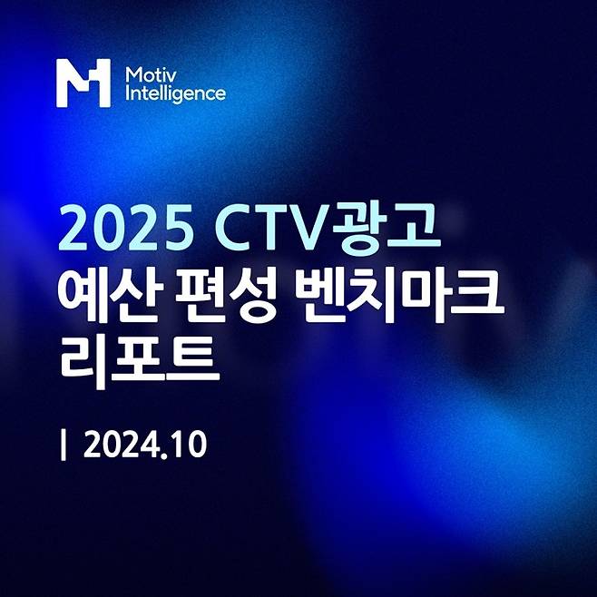 2025 CTV광고 예산 편성 벤치마크 리포트. 사진=모티브인텔리전스