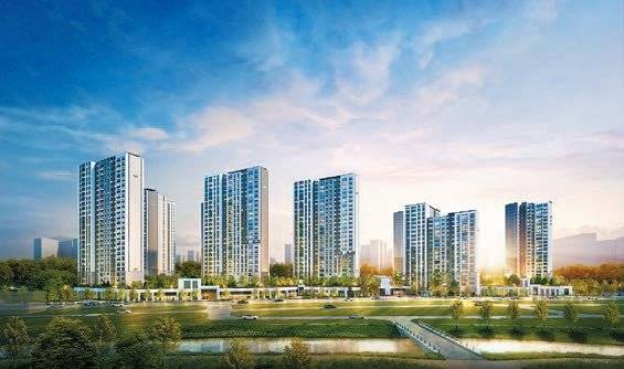 ‘e편한세상 내포 퍼스트드림’(투시도)은 내포신도시에서 12년 만에 선보이는 10대 건설사 브랜드 단지다.