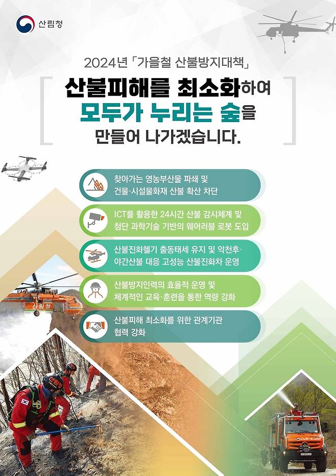 2024 가을철 산불방지대책 인포그래픽 [산림청 제공. 재판매 및 DB 금지]