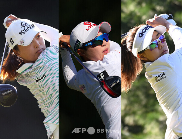 2024년 미국여자프로골프(LPGA) 투어 가을 아시안 스윙 토토재팬 클래식에 출전한 고진영, 김효주, 신지은 프로. 사진제공=ⓒAFPBBNews = News1