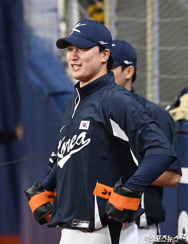 대표팀 투수 정해영은 1일 고척스카이돔에서 열릴 '2024 K-BASEBALL SERIES with TVING' 쿠바 대표팀과 평가전에서 구원 투수로 준비한다. 그는 KBO리그 최고 투수들과 함께 힘을 합쳐 좋은 경기를 펼치려 다짐했다. 고척, 김한준 박지영 기자