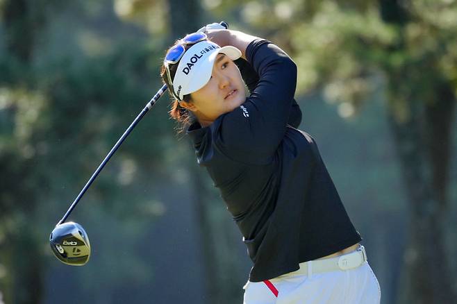 유해란이 3일 일본 시가현 오츠시 세토GC에서 열린 LPGA 투어 겸 JLPGA 투어 토토 재팬 클래식 최종라운드 4번홀에서 드라이버샷을 날리고 있다. ｜게티이미지