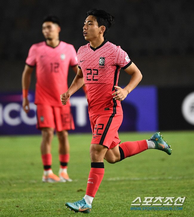 대한민국 올림픽 축구 대표팀과 우즈베키스탄의 평가전이 26일 화성종합경기타운에서 열렸다. 이현주. 화성=박재만 기자 pjm@sportschosun.com/2022.09.26/