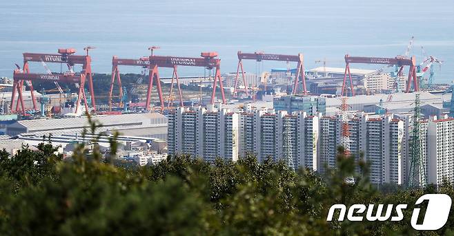 울산 동구 현대중공업 전경. ⓒ News1