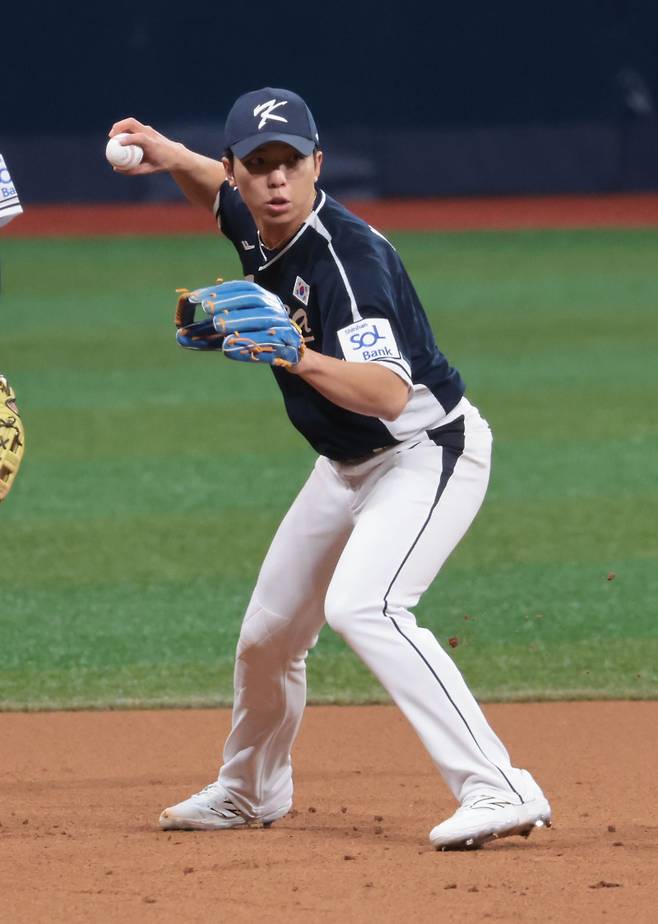 <yonhap photo-4778=""> 지난 5일 대표팀 훈련에 나선 김영웅. 연합뉴스</yonhap>