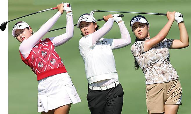 박현경(왼쪽부터), 박지영, 윤이나.