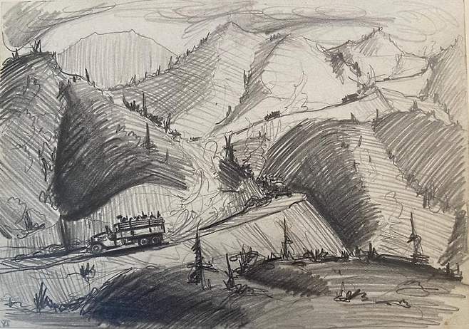 1730932953.jpg 스압) 미군 병사가 그려낸 6.25 한국전쟁의 풍경