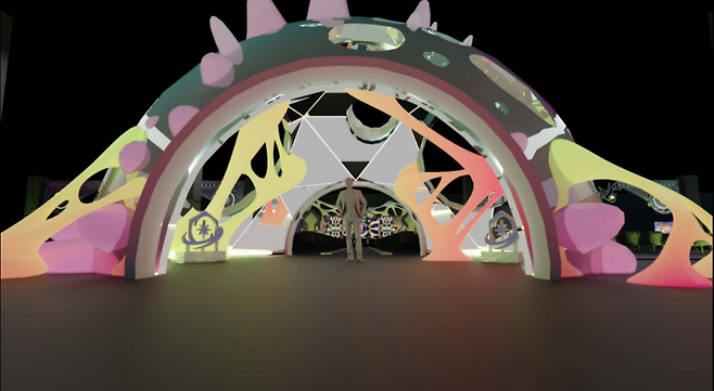 - 현장을 꾸며놓은 아케인 분위기 인테리어