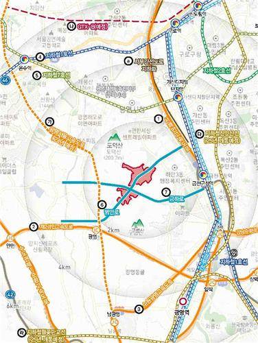 광명하안2 공공주택지구 위치도 [광명시 제공. 재판매 및 DB 금지]