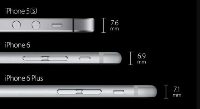 아이폰 중 가장 얇은 제품은 아이폰6으로, 두께는 6.9mm다. (사진=맥루머스)
