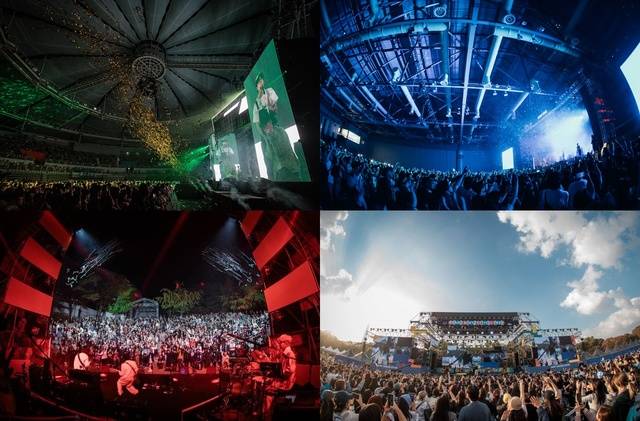 엠피엠지 뮤직은 올해 '뷰티풀 민트 라이프' '해브 어 나이스 트립' '그랜드 민트 페스티벌'(왼쪽 위부터 시계 방향) '해브 어 나이스 데이'를 개최했고 연말 '카운트다운 판타지'를 앞뒀다. /엠피엠지 뮤직