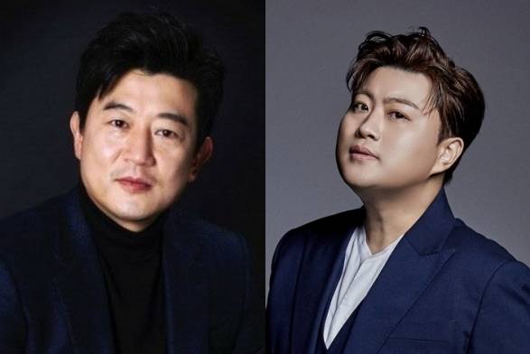 배우 박상민(왼쪽)과 트로트가수 김호중. [각 소속사]