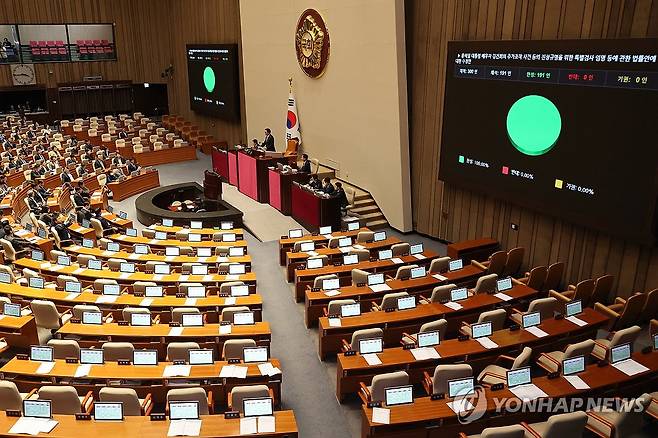 국회 본회의  (서울=연합뉴스) 김주성 기자 = 14일 오후 국회 본회의. 2024.11.14 utzza@yna.co.kr