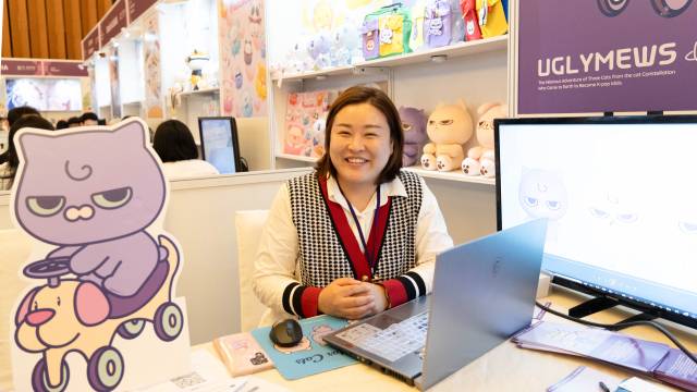 정윤정 메리버스스튜디오 대표가 14일 인도네시아 자카르타에서 열린 K-박람회에서 서울경제와 인터뷰를 하고 있다. 사진 제공=콘진원