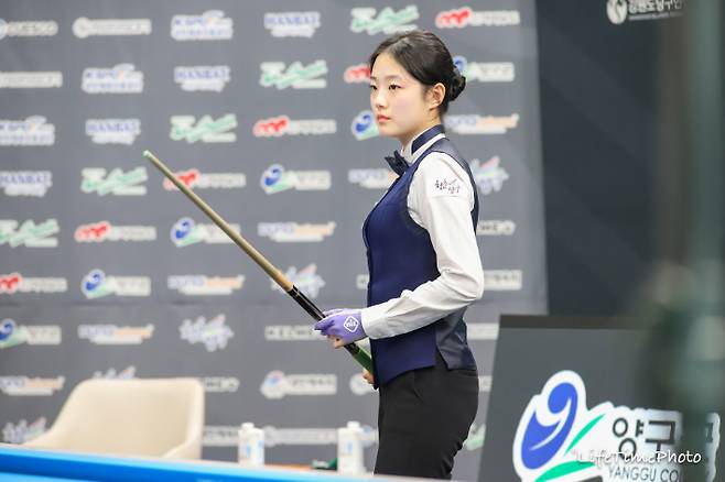 '제19회 대한체육회장배 2024 전국당구대회' 캐롬 3쿠션 여자부 개인전 우승을 차지한 허채원. 대한당구연맹