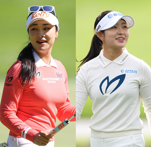 2024년 한국여자프로골프(KLPGA) 투어 이벤트 대회인 위믹스 챔피언십에 출전한 윤이나, 유현조 프로. 사진제공=KLPGA