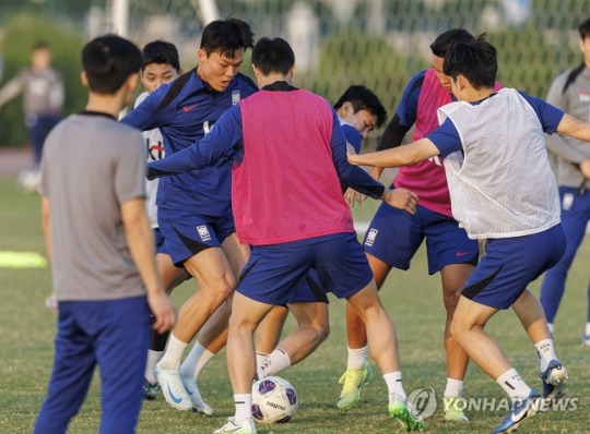 실전같은 미니게임하는 태극전사들