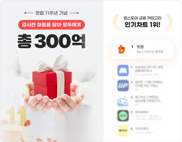 빗썸, 총 300억원 규모 이벤트 진행