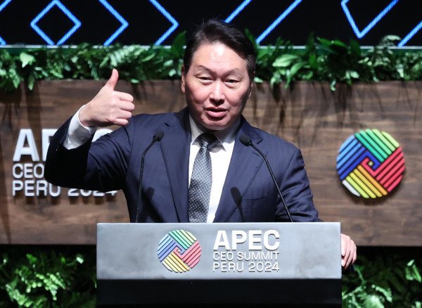 내년 경주에서 열리는 ‘2025 아시아태평양경제협력체(APEC) 최고경영자(CEO) 서밋’ 의장을 맡게 된 최태원 대한상공회의소 회장. 연합뉴스