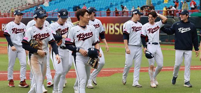 ▲ 호주전을 승리로 마친 한국야구대표팀 ⓒ 연합뉴스