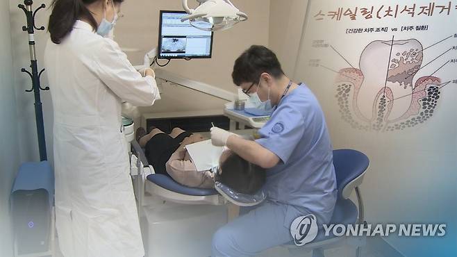 1년에 한번 건보 적용 스케일링(CG) [연합뉴스TV 제공]