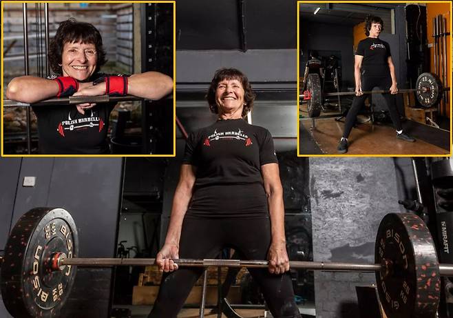 60대에 파워리프팅을 시작해 70세에 세계 챔피언이 된 여성이 있다. [사진='더미러' 보도내용 캡처]