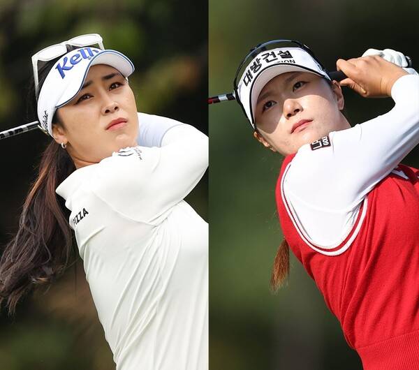 한국여자프로골프(KLPGA) 투어에서 활약하는 윤이나, 김민선7 프로. 사진제공=KLPGA