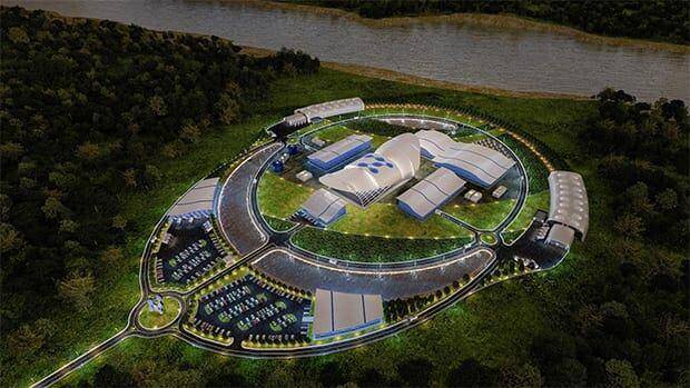 미국 기업 뉴스케일파워가 개발하겠다고 밝힌 소형모듈형원자로(SMR)의 조감도. 뉴스케일파워 제공