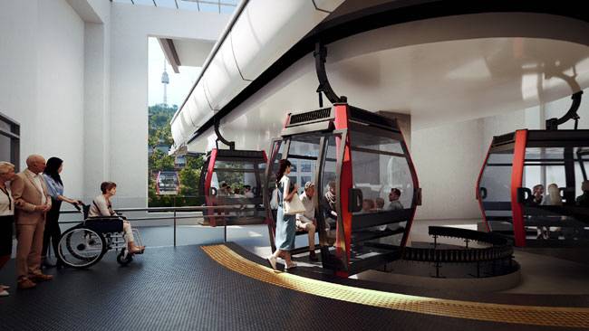 남산 곤돌라 탑승장 이미지.  서울시청 제공