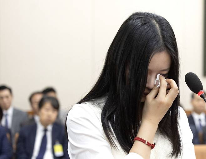 ▲ 국감에 출석한 뉴진스&nbsp;하니 [연합뉴스]