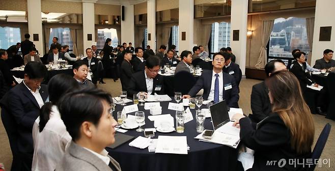 20일 서울 중구 프레스센터에서 진행된 '금융권 DX·AX·보안 아키텍처 전략 세미나' 현장. /사진=김휘선