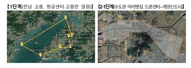 UAM 실증사업 구역.(국토교통부 제공)