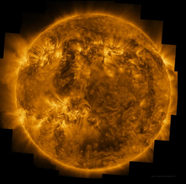 태양 상층 대기와 코로나의 모습을 EUI 장비로 촬영한 사진 (출처= ESA & NASA/Solar Orbiter/PHI Team)