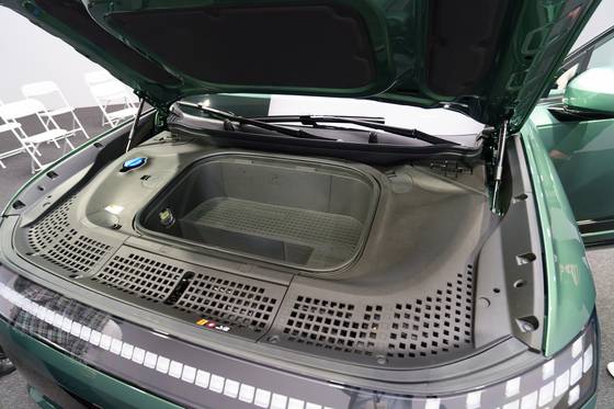 The Hyundai Ioniq 9 during the vehicle's media preview event held in Los Angeles in November [CHO YONG-JUN]